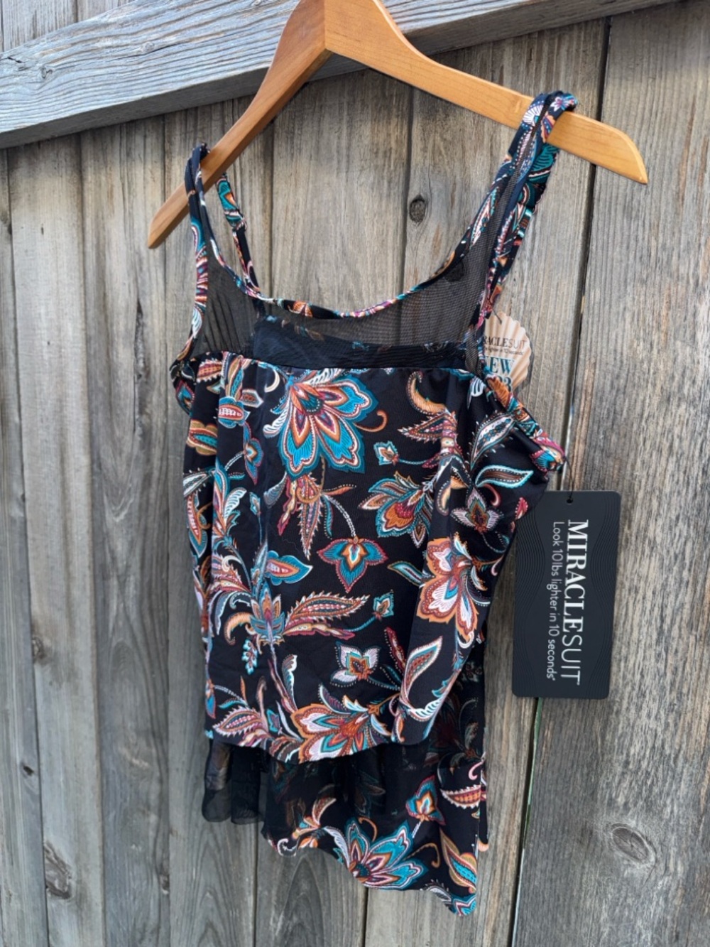 Miraclesuit Mirage Tankini Top in Scotch Floral Size 10 - Picture 8 of 11